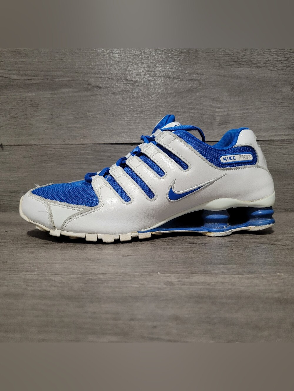 2011 Nike Shox 314561-112 Womens Size 8 Blue & White Sneakers - Picture 3 of 5